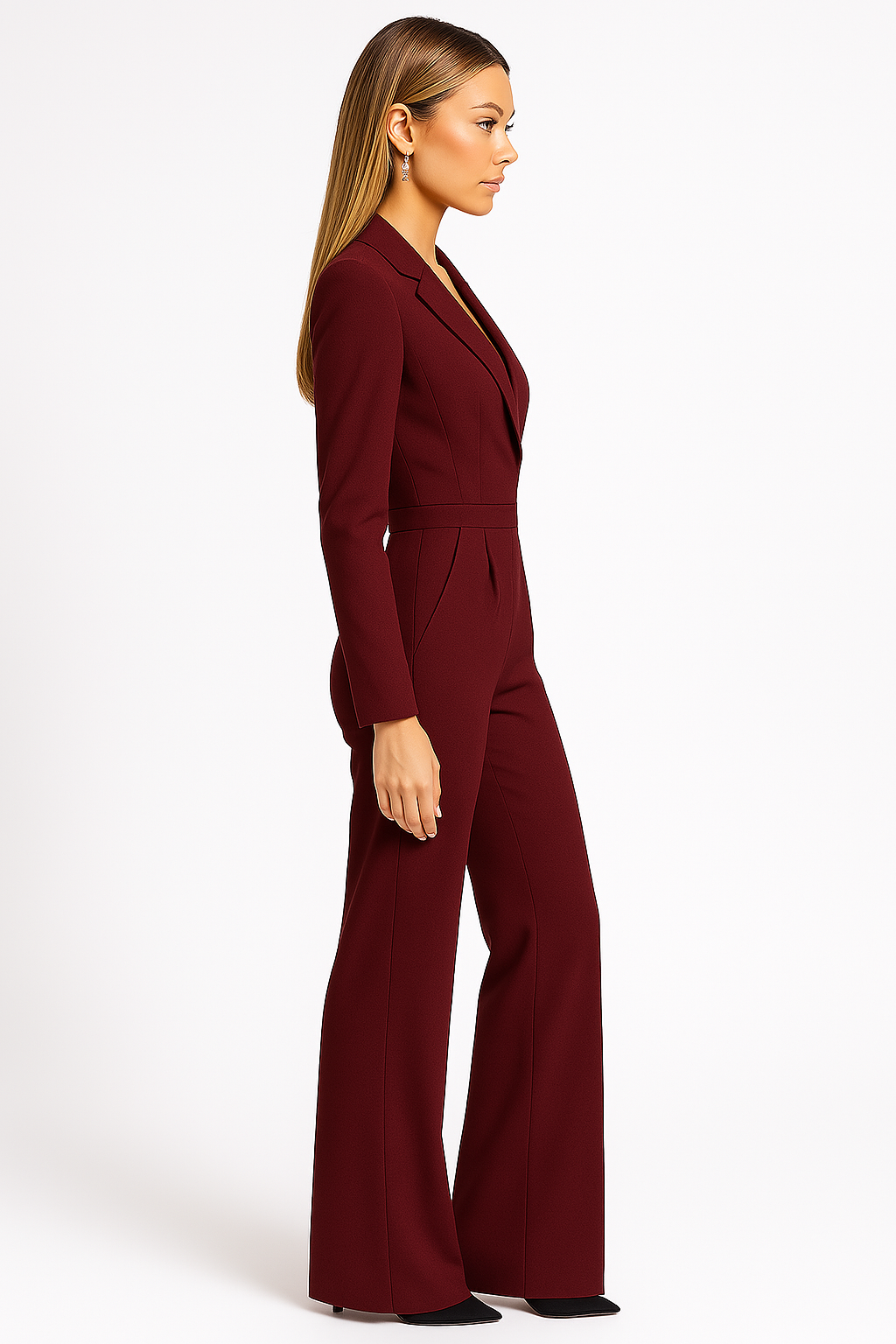 V-Neck Wide-Leg Jumpsuit for Women