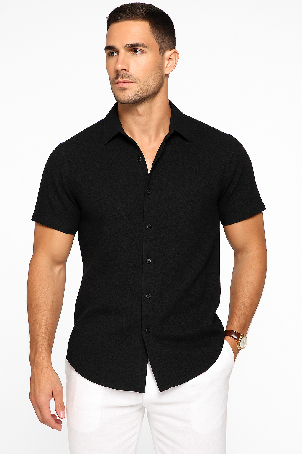 Men’s Linen-Blend Shirt