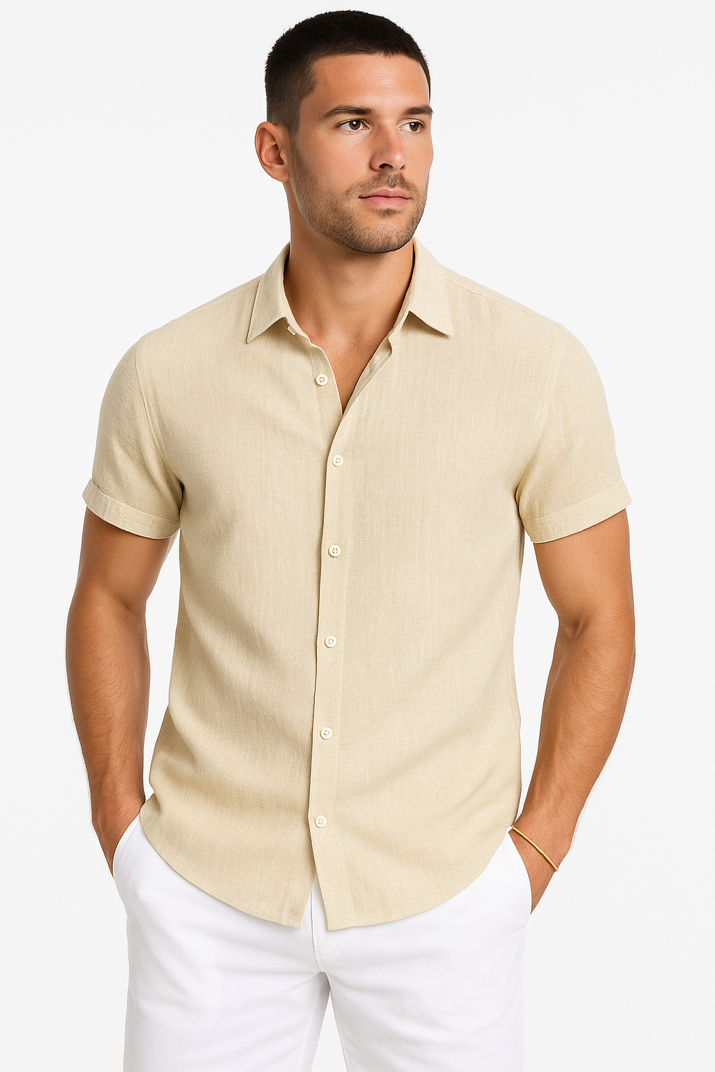 Men’s Linen-Blend Shirt