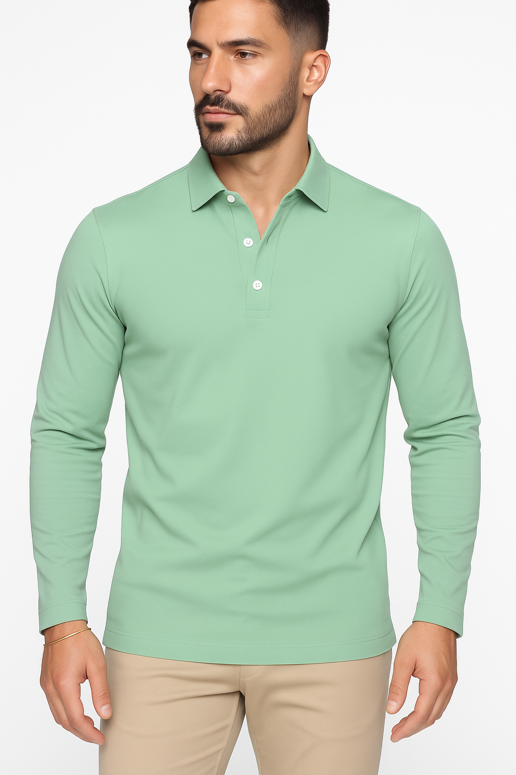 Long-Sleeve Polo – Elevated Simplicity for All Seasons