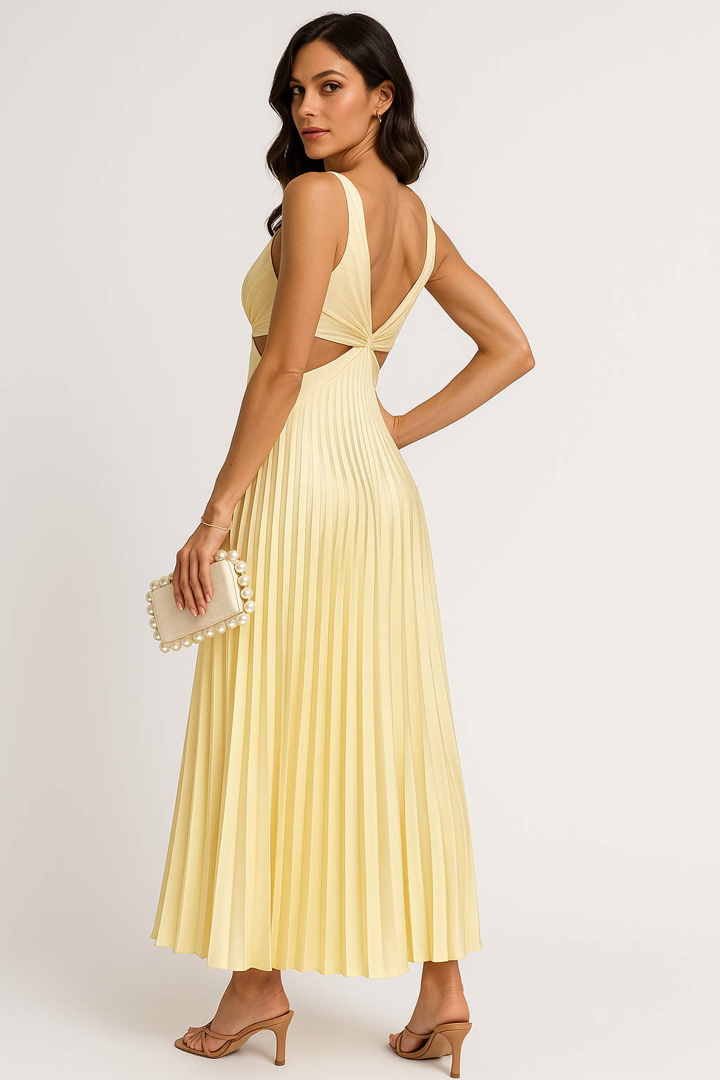 Pleated Maxi Dress